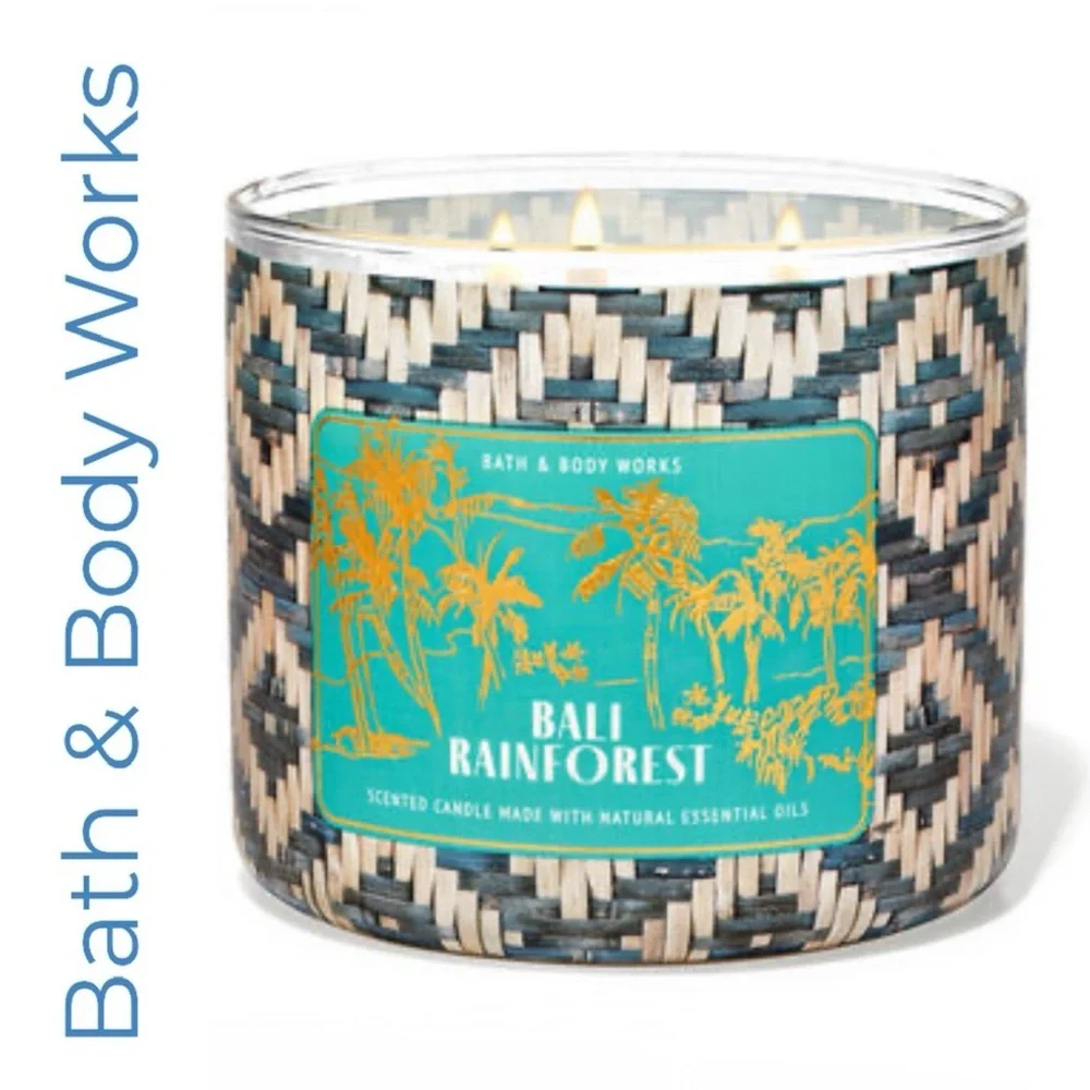 Bath & Body Works Bali Rainforest Orange & White Pineapple 3 Wick Candle